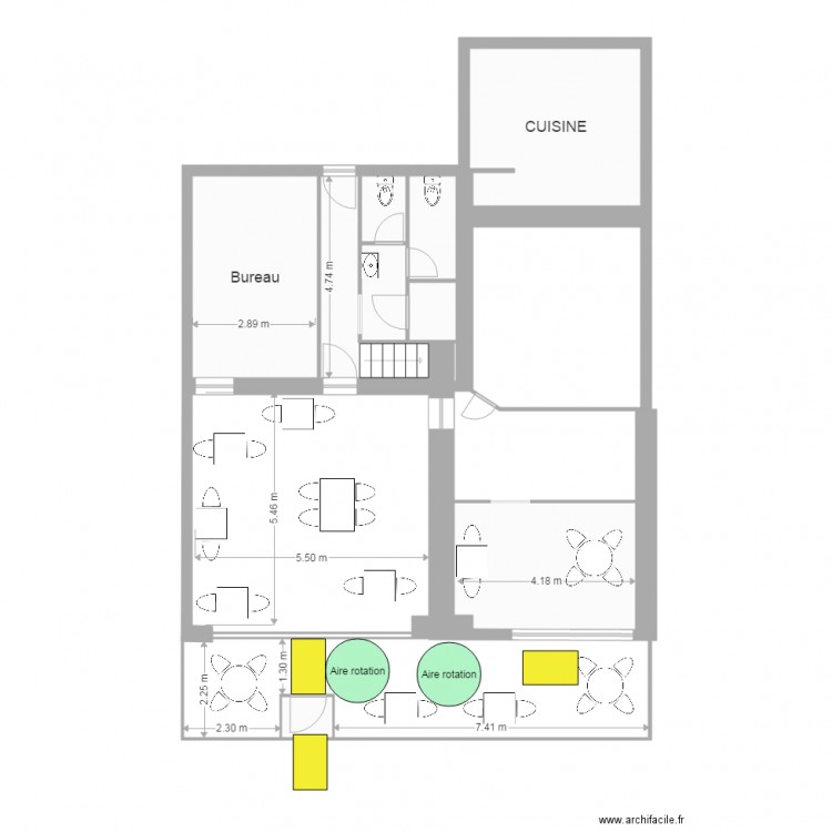 Plan Orangerie Circulation. Plan de 0 pièce et 0 m2