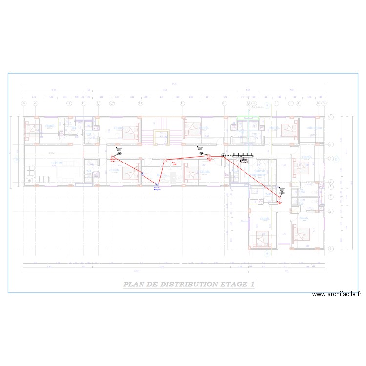 Internet Etage 1  HOTEL KRIBI. Plan de 0 pièce et 0 m2