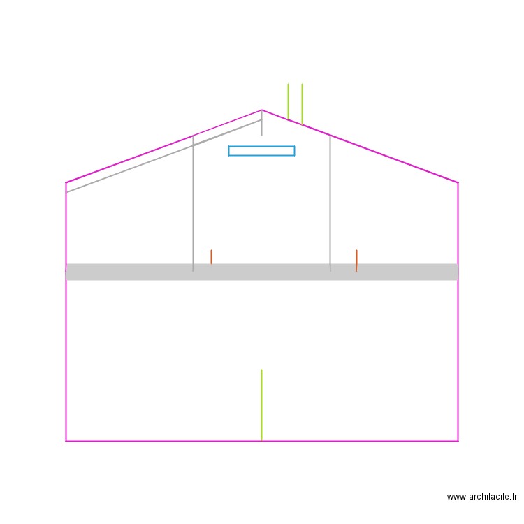 plan avec bonne pente de toit. Plan de 0 pièce et 0 m2