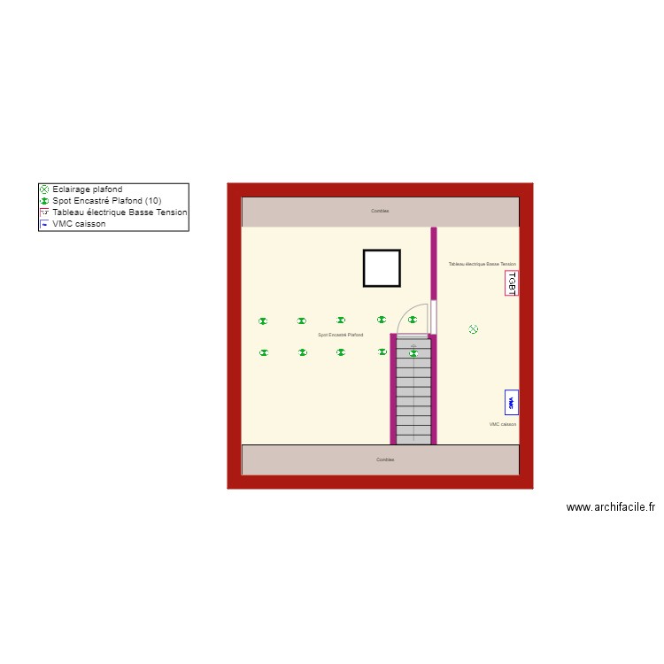 Domotique_01. Plan de 1 pièce et 54 m2