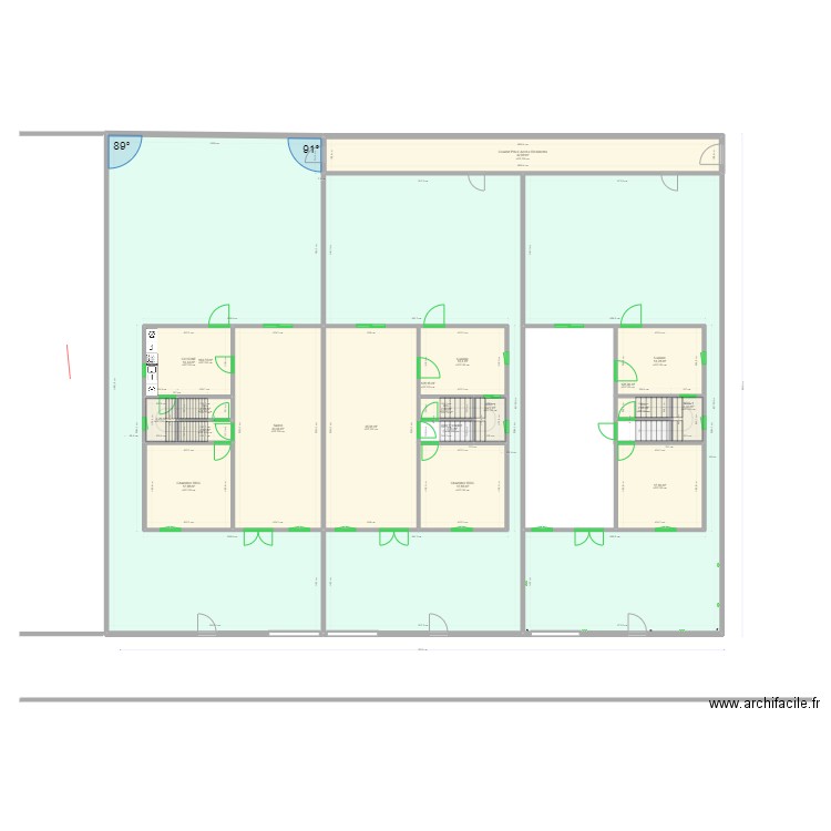 Plan Relief 1. Plan de 48 pièces et 1370 m2