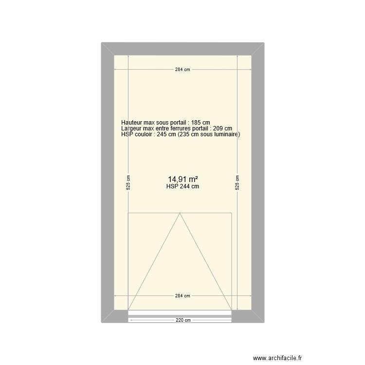 Garage 94. Plan de 1 pièce et 15 m2