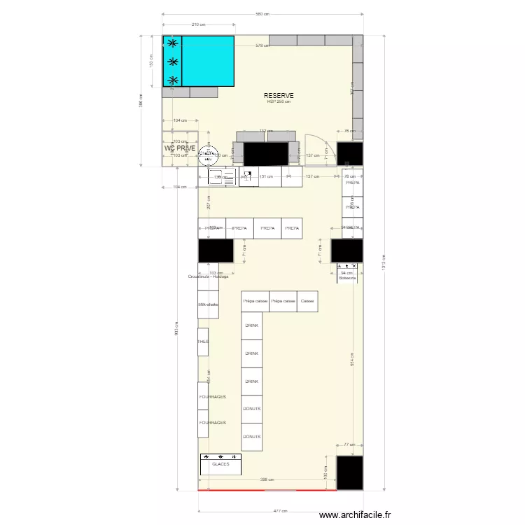 DREAMS DONUT MONTAUBAN. Plan de 