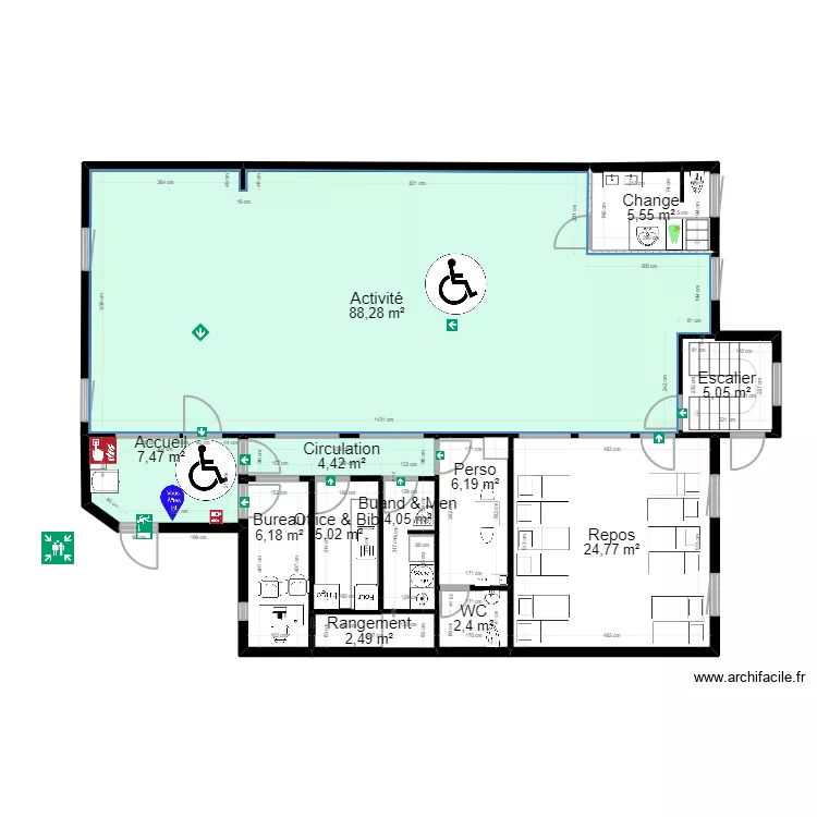78 TRAPPES 42 LECLERC_EVAC RDC UrM 210223. Plan de 78 TRAPPES 42 LECLERC_EVAC RDC UrM 210223. Plan de