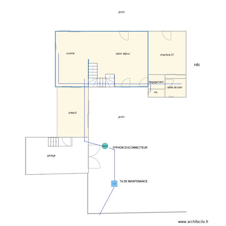 arzur ASS. Plan de 7 pièces et 75 m2