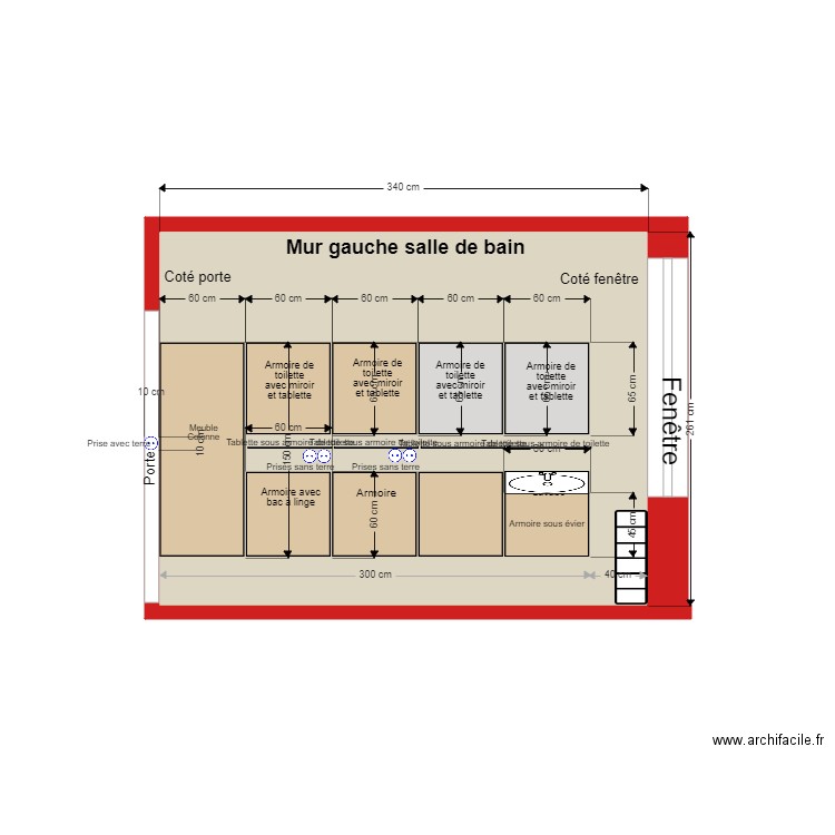 202109211747 Mur gauche salle de bain Deridder. Plan de 0 pièce et 0 m2