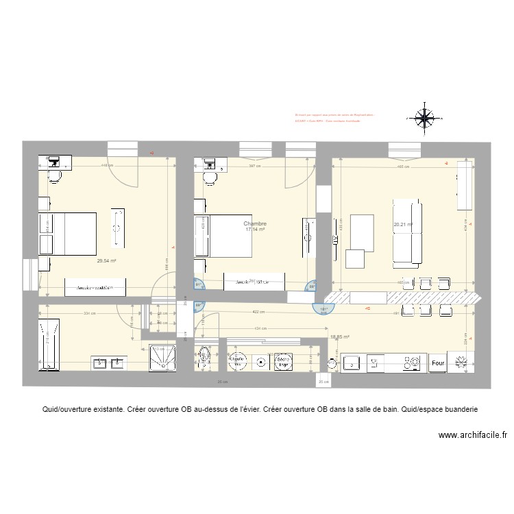 20201001 MAISON DE FERME GRAND F3 RDC. Plan de 0 pièce et 0 m2