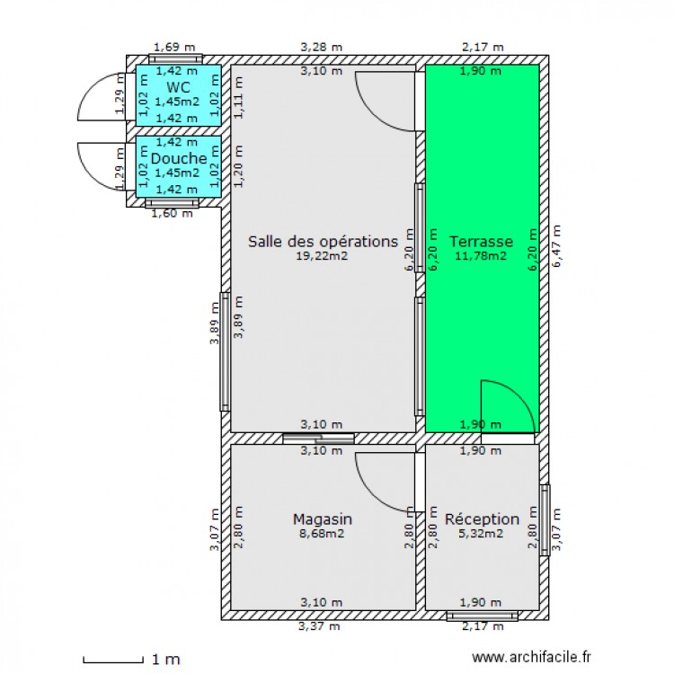 déplumeuse. Plan de 0 pièce et 0 m2