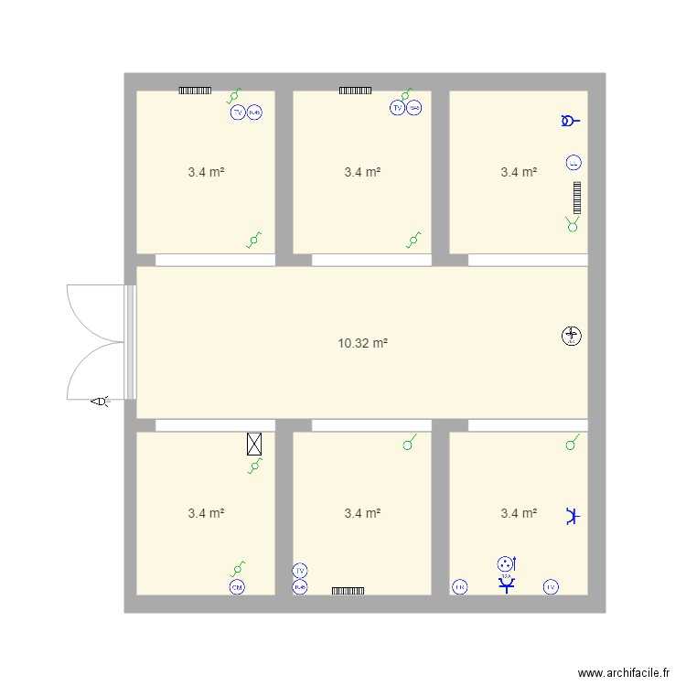 plan architectural M PATRICK V2. Plan de 0 pièce et 0 m2