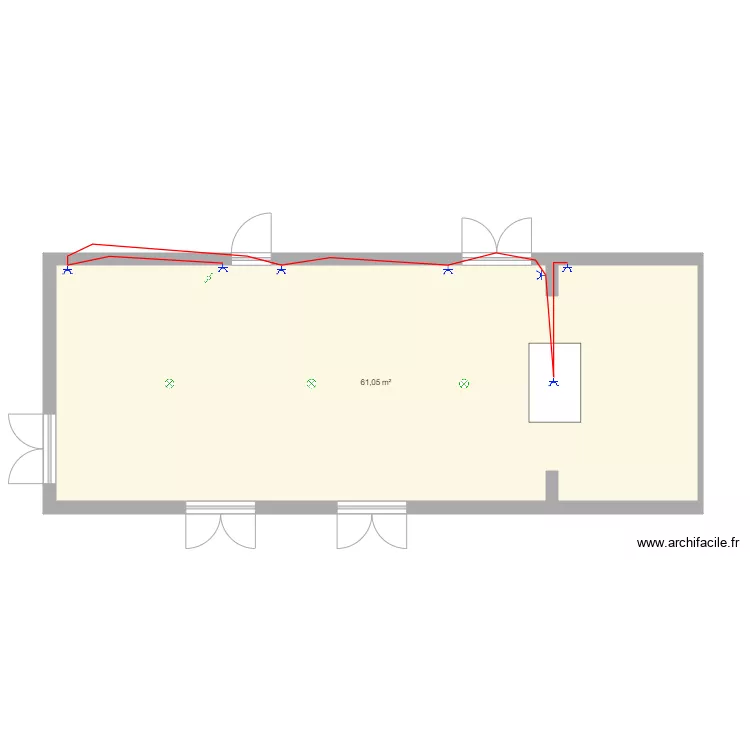 Salle gite Maxilly. Plan de 
