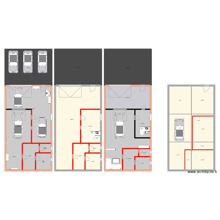 123. Plan de 29 pièces et 619 m2