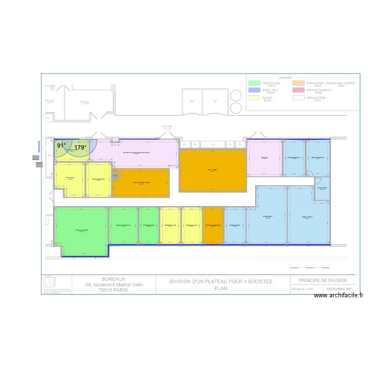 VALIN V4. Plan de 20 pièces et 398 m2