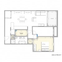 Charpentier plan cuisine dans couloir