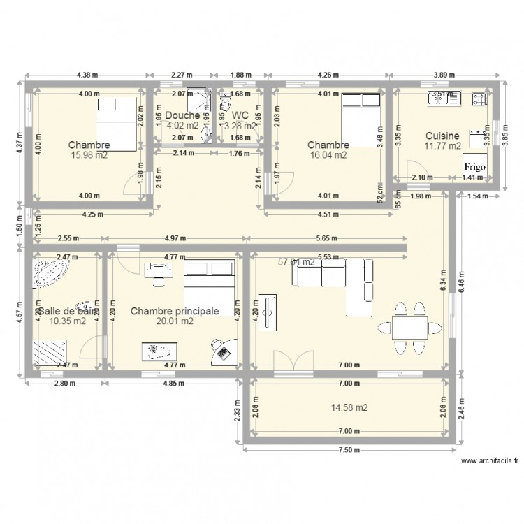 appartement T5. Plan de 0 pièce et 0 m2