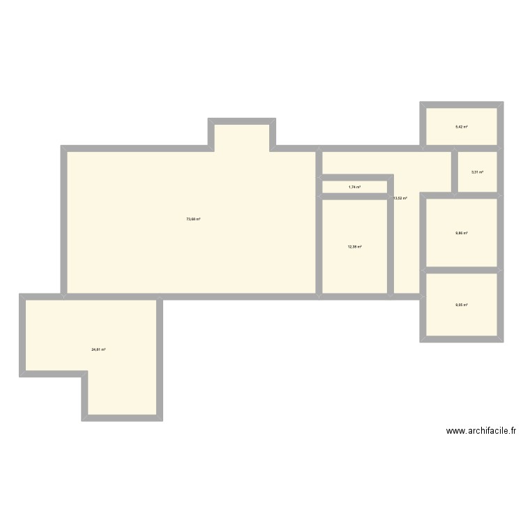 LECOINDRE MODIFIÉ. Plan de 9 pièces et 154 m2