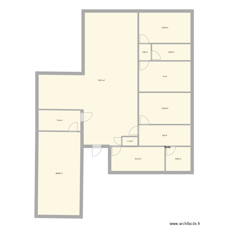 anais 1.6. Plan de 12 pièces et 178 m2