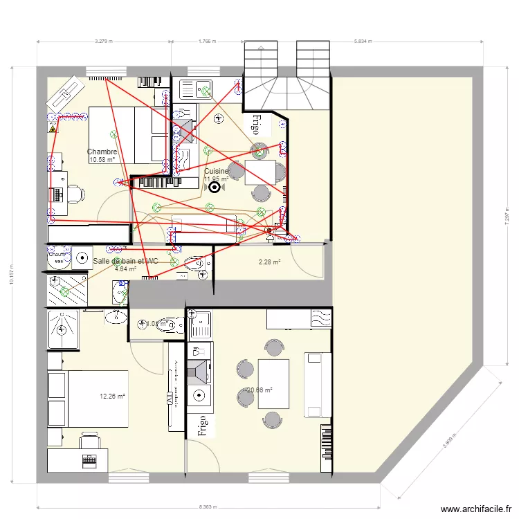 2eme &eacute;tage V03. Plan de 