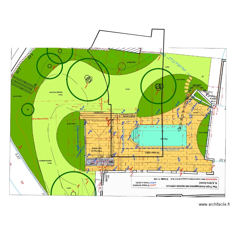 surface terrasse. Plan de 0 pièce et 0 m2