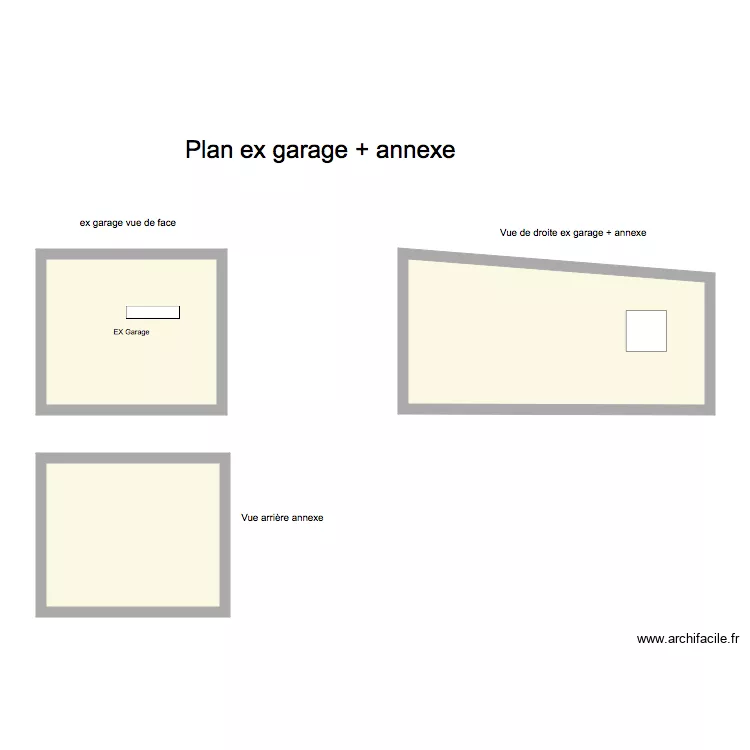 ex garage vue de face . Plan de ex garage vue de face . Plan de