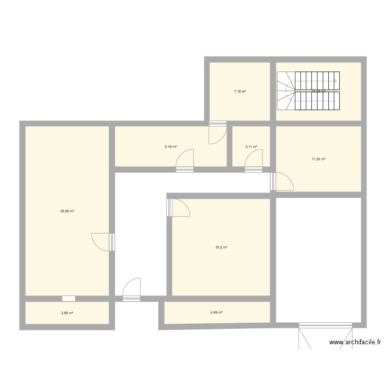 etage T2. Plan de 0 pièce et 0 m2