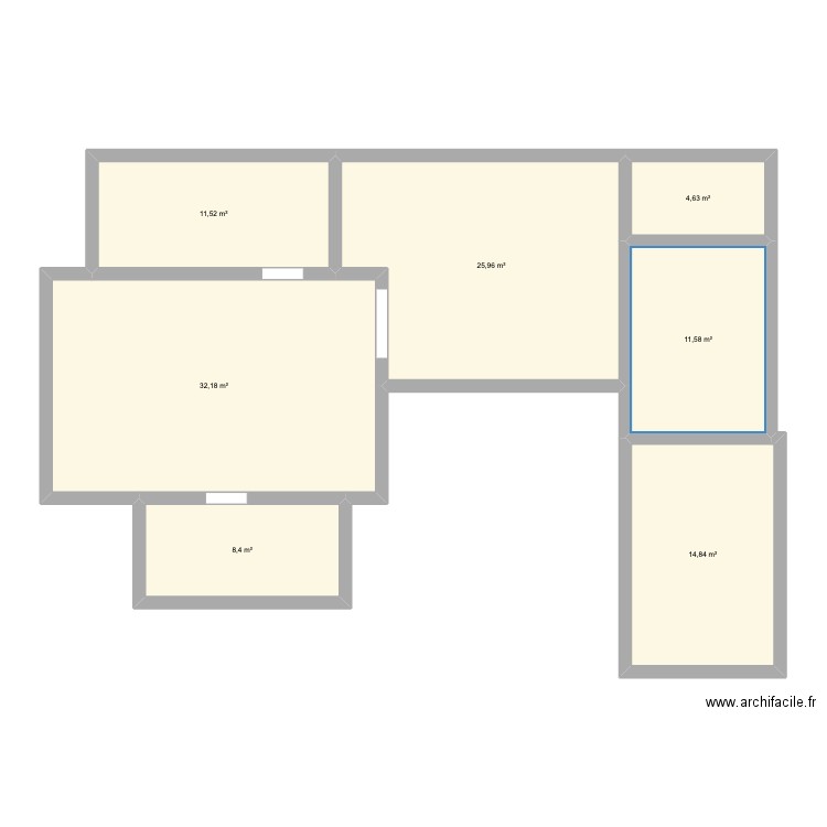 Hameau du molinel. Plan de 7 pièces et 109 m2