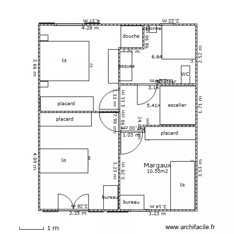 1er étage_suite parentale. Plan de 1er étage_suite parentale. Plan de