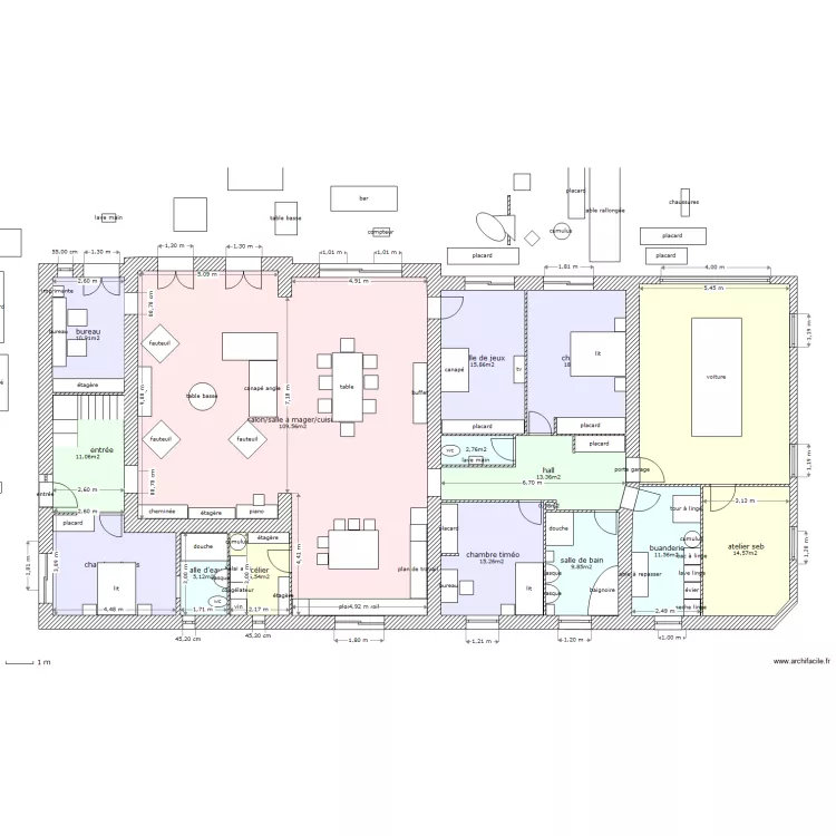 tres grd changement. Plan de 