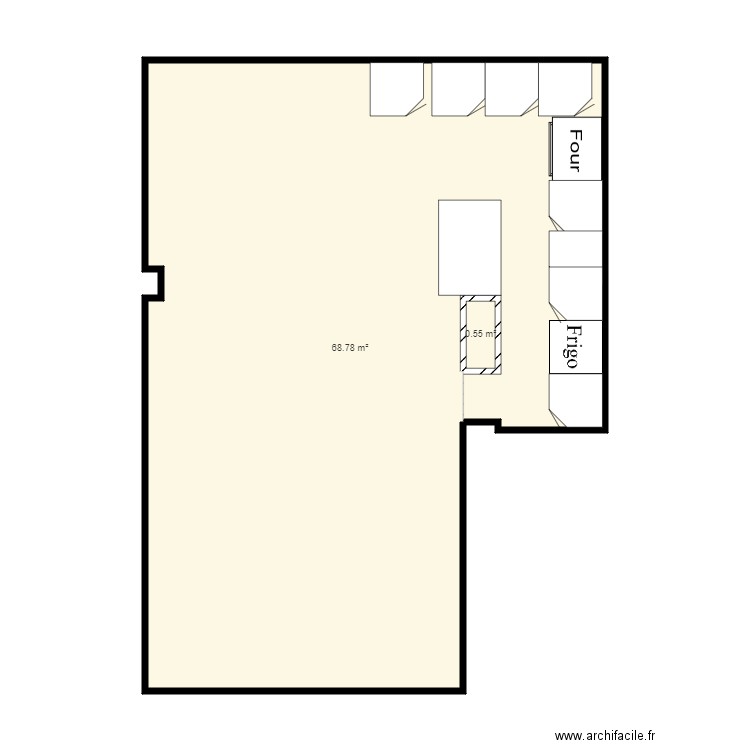 couizine. Plan de 0 pièce et 0 m2