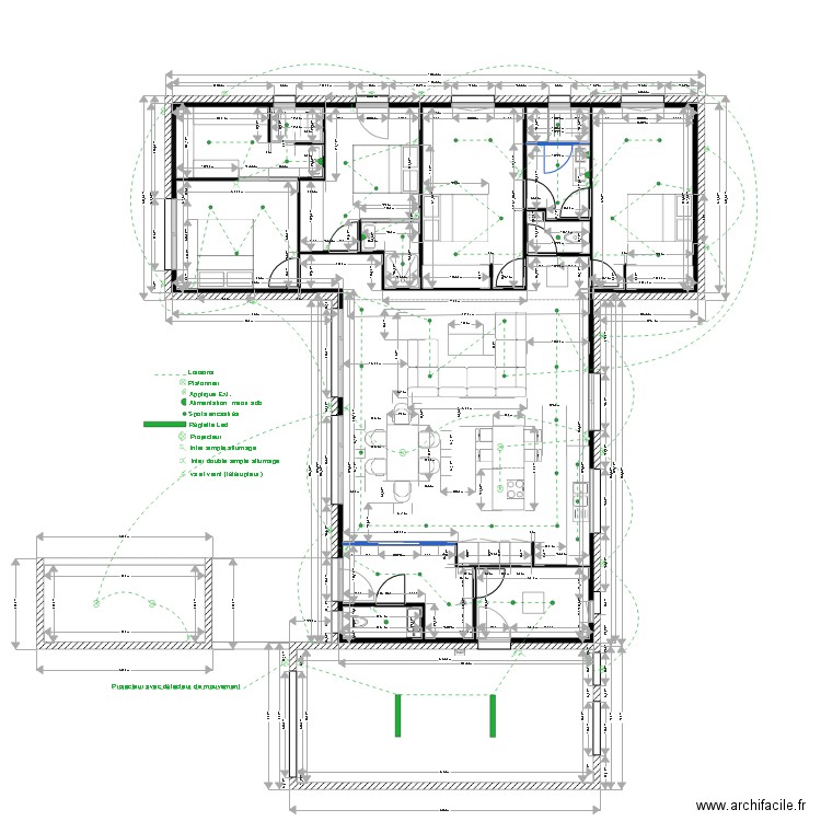 Plan Gary implantation éclairage 2. Plan de 0 pièce et 0 m2