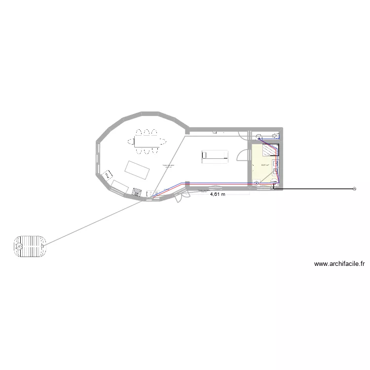 plan interieur plus plomberie. Plan de 1 et 6 m² plan interieur plus plomberie. Plan de 1 et 6 m²