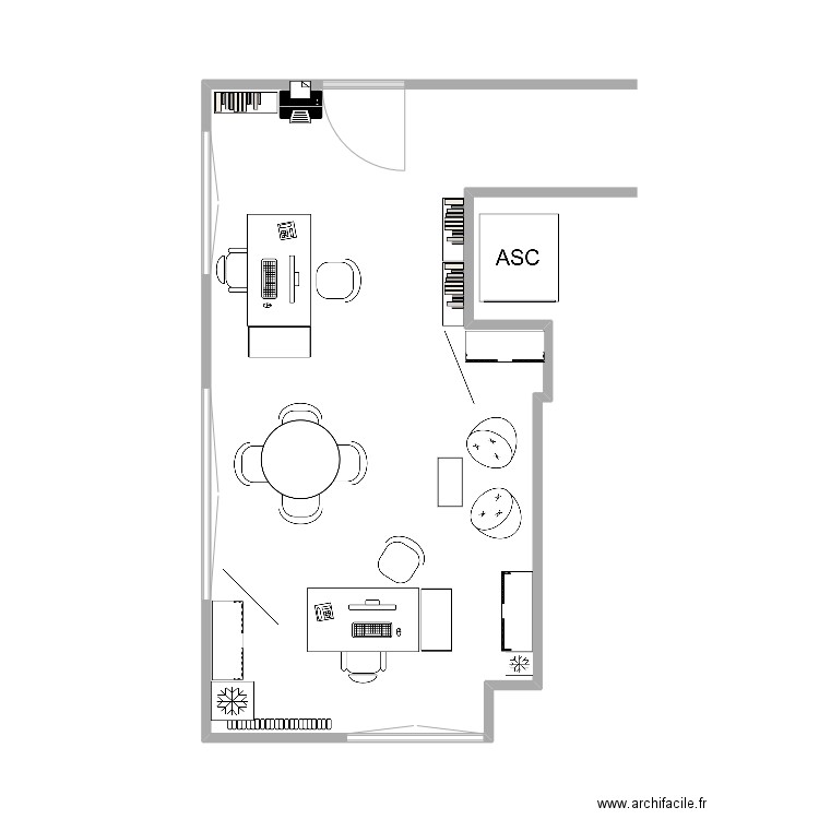 bureau llm. Plan de 0 pièce et 0 m2