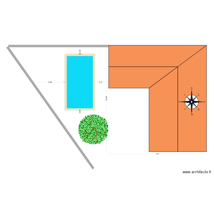 projet piscine 7x3.5. Plan de 0 pièce et 0 m2