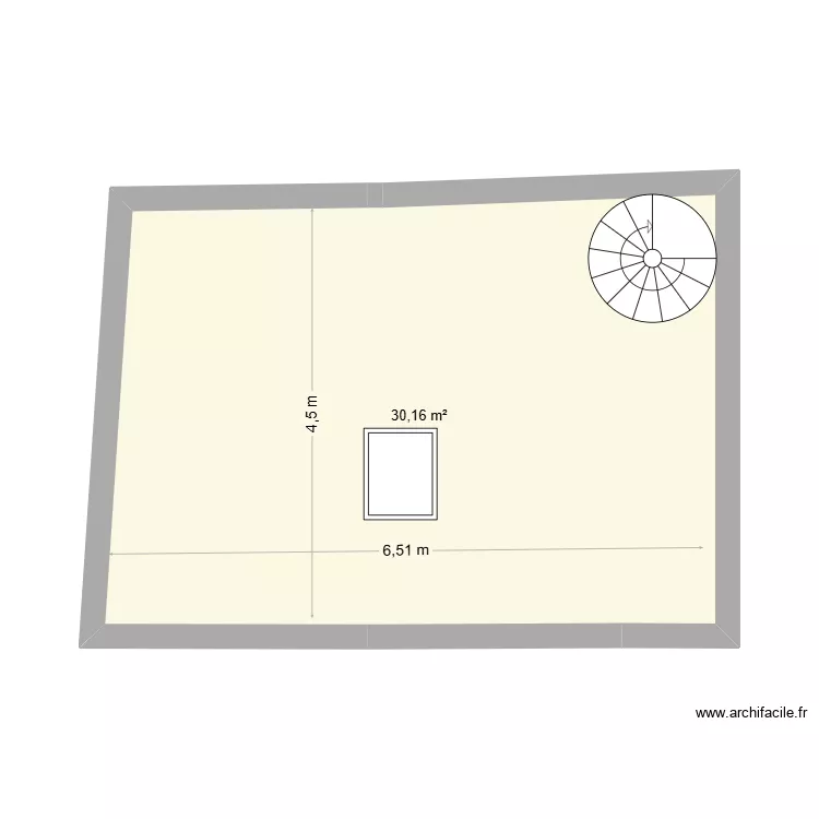appartement 2 sous toiture. Plan de 1  et 30 m²