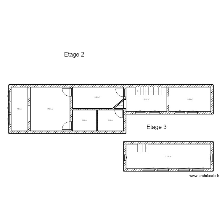  Evacuation eau deuxième et troisiéme étage Saint Gilles 302 Liège . Plan de 9 pièces et 90 m2