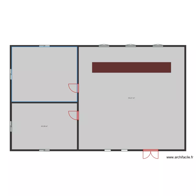 caf&eacute;. Plan de 