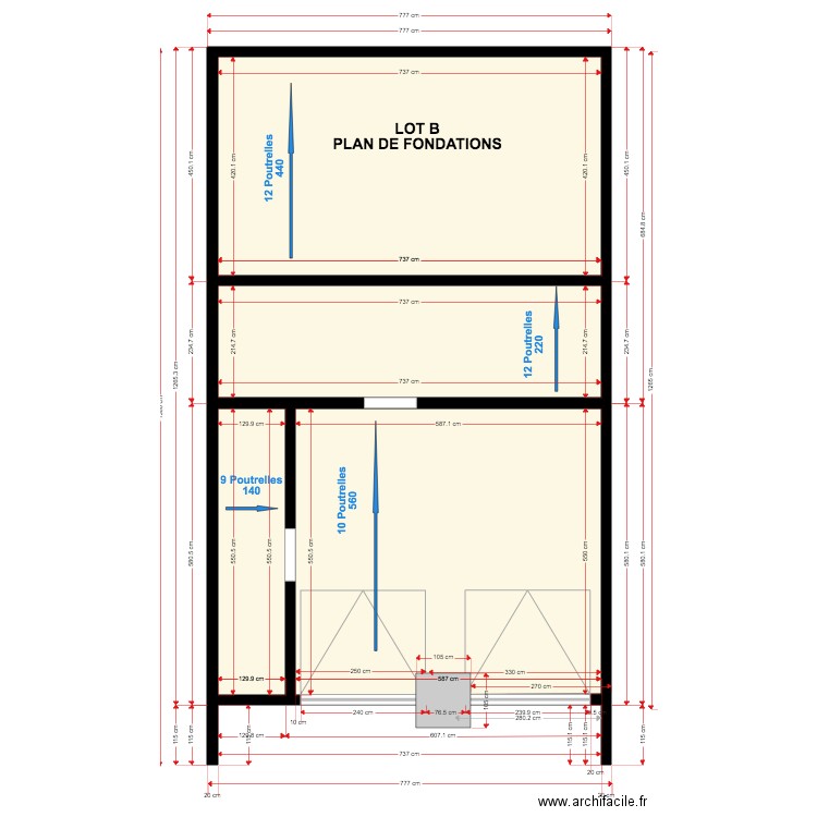  LOT B PLAN DES FONDATIONS 13 08 2019. Plan de 0 pièce et 0 m2