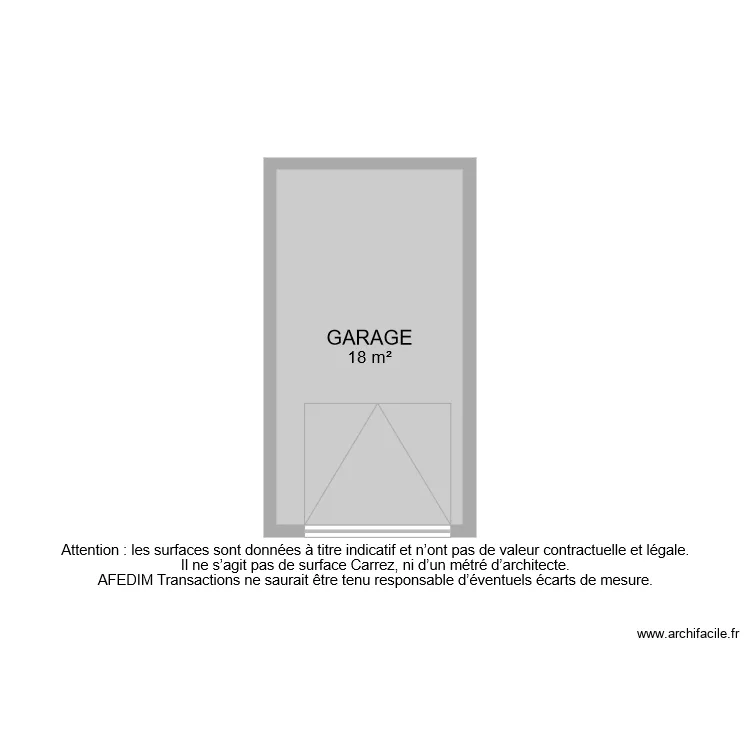 BI 7163 GARAGE. Plan de 