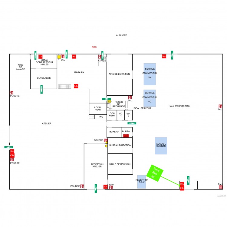 AUDI VIRE RDC. Plan de 0 pièce et 0 m2