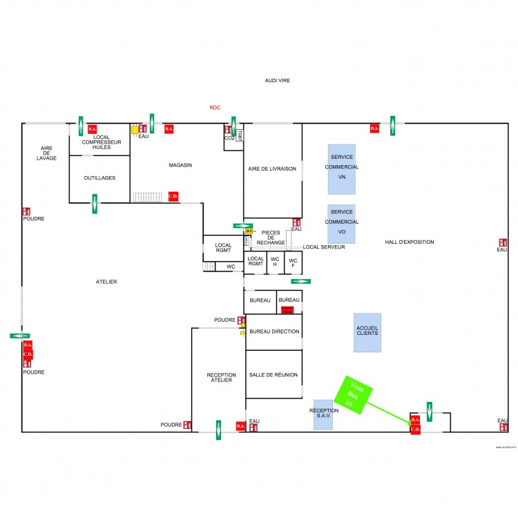 AUDI VIRE RDC. Plan de 0 pièce et 0 m2