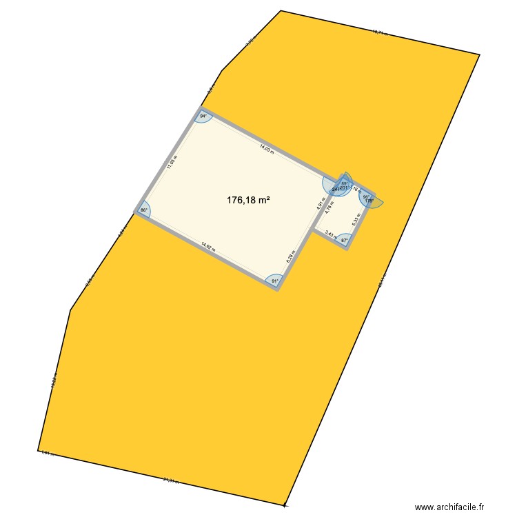 pLAN MAISON VENEFFLES AVEC CADASTRE. Plan de 1 pièce et 176 m2
