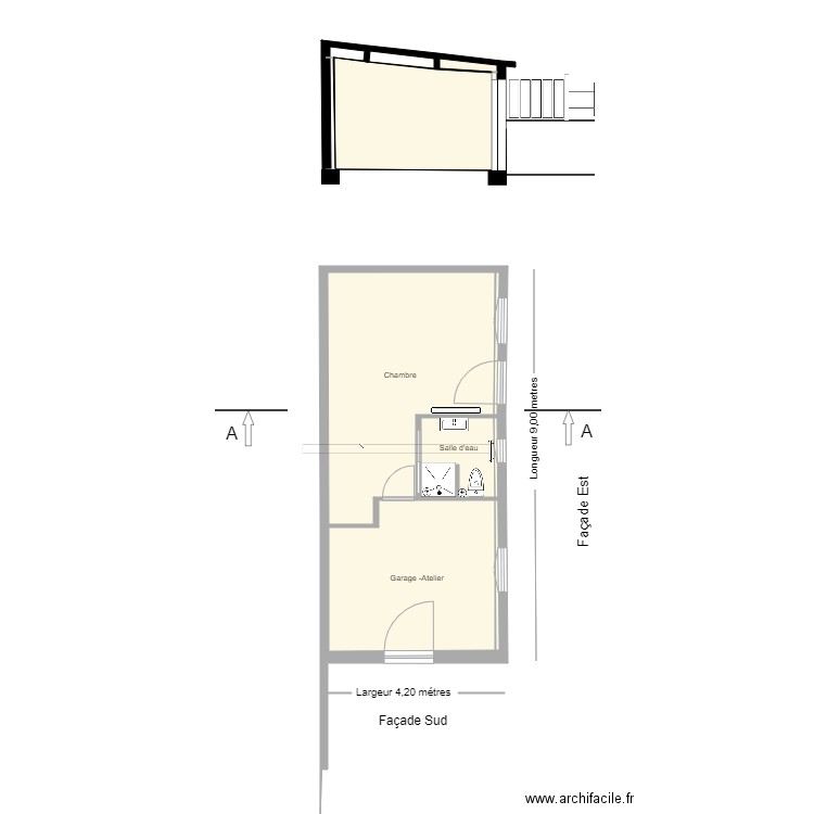 Plan de Masse Garage rénové. Plan de 0 pièce et 0 m2