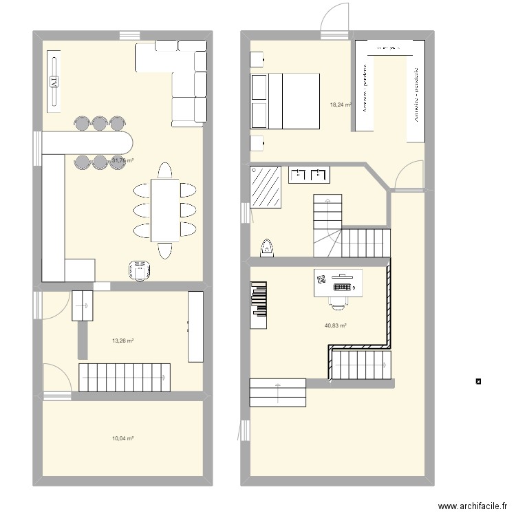 MAISON NEVERT. Plan de 0 pièce et 0 m2