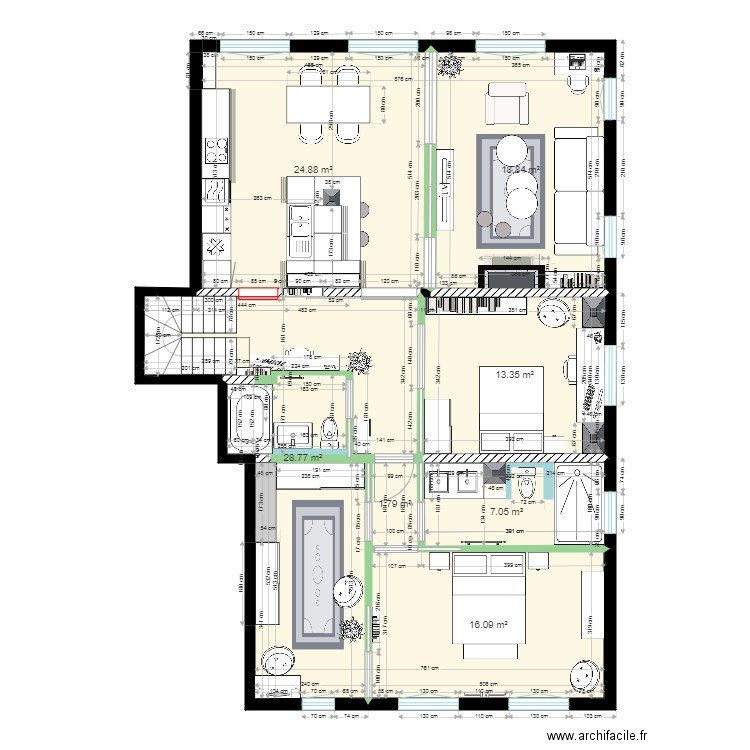 Plan projet aménagement V2. Plan de 0 pièce et 0 m2