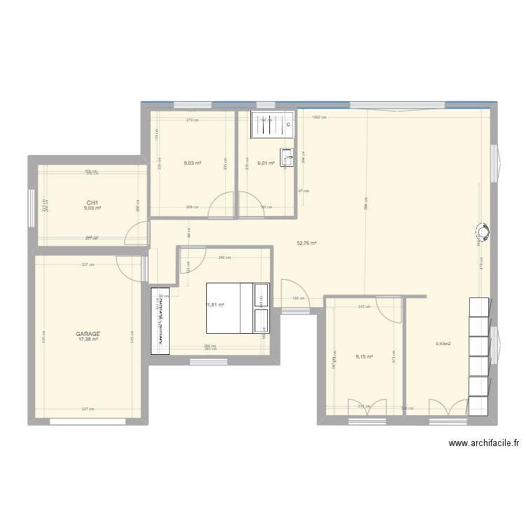 maison teyran lion DDD. Plan de 7 pièces et 165 m2