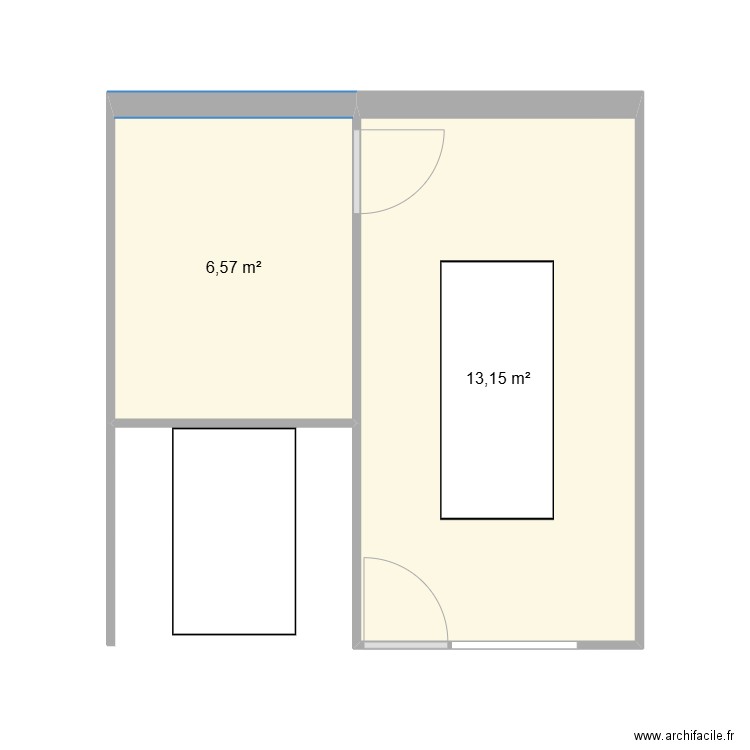 bureau marketing VILLIERS. Plan de 2 pièces et 20 m2