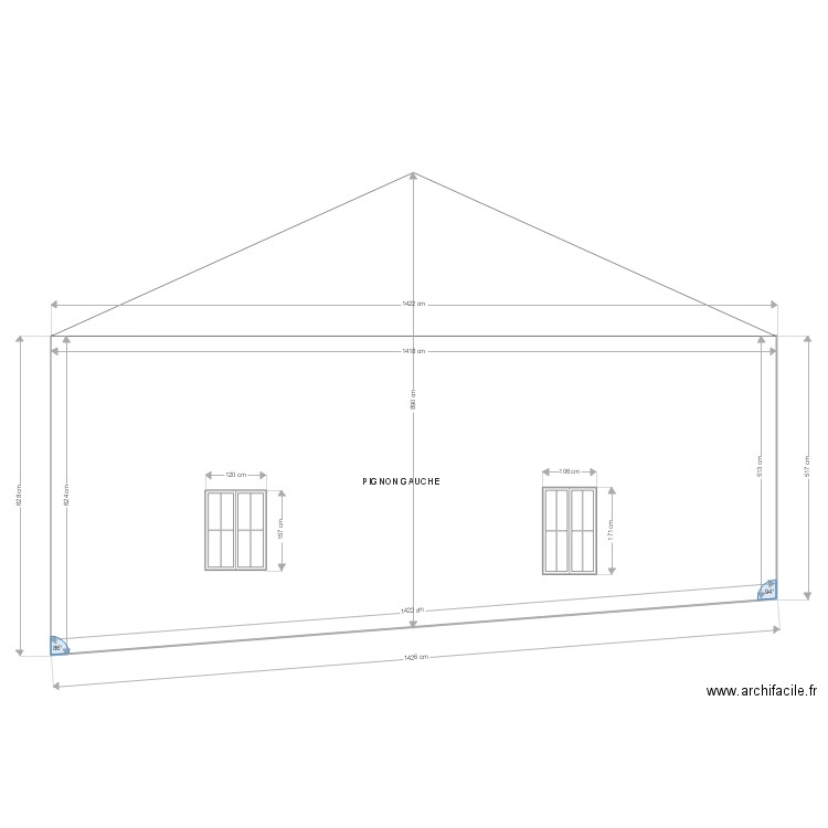 PIGNON GAUCHE. Plan de 0 pièce et 0 m2