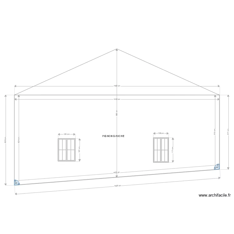PIGNON GAUCHE. Plan de 