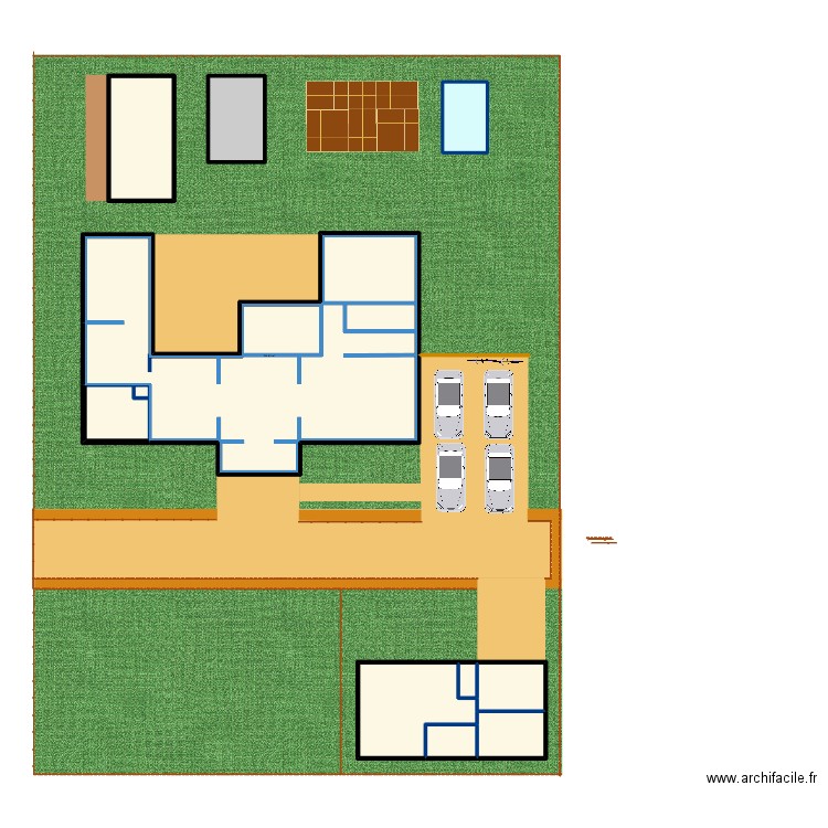 maison future vio flo . Plan de 11 pièces et 287 m2