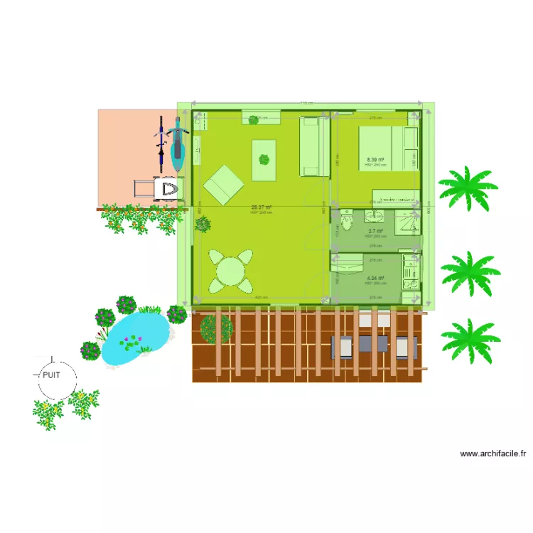 MAISON BOIS FINIE. Plan de MAISON BOIS FINIE. Plan de
