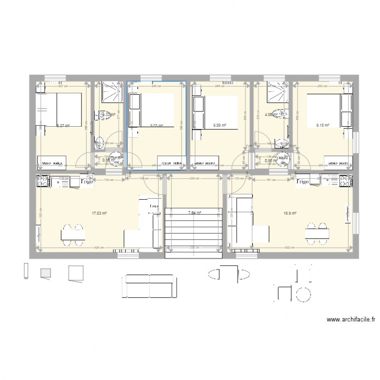 2ème Etage  gauche. Plan de 0 pièce et 0 m2